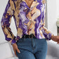 Printed Button Up Long Sleeve Shirt