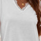Lace Detail V-Neck T-Shirt