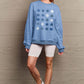 Simply Love Full Size Snowflakes Round Neck Sweatshirt
