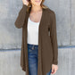 Basic Bae Full Size Open Front Long Sleeve Cover Up Cardigan