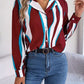 Printed Button Up Long Sleeve Shirt