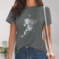 Horse Round Neck Short Sleeve T-Shirt