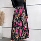 Floral Round Neck Long Sleeve Maxi Dress