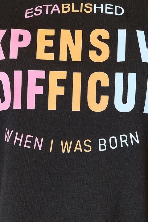 Simply Love Slogan Graphic Cuffed Sleeve T-Shirt *