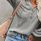 Full Size Buttoned Drop Shoulder Hoodie