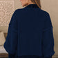 Waffle-knit Pocketed Open Front Cardigan