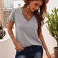 Lace Detail V-Neck T-Shirt