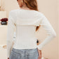 ZELDAMARIE Scoop Neck Long Sleeve Knit Top