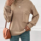 Exposed Seam Round Neck Sweater