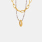 Beaded Double-Layered Titanium Steel Necklace