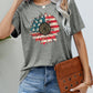 US Flag Flower Graphic Tee