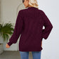Openwork Open Front Lantern Sleeve Cardigan