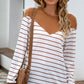 Striped Round Neck Long Sleeve T-Shirt
