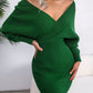 Delilah Rib-Knit Dolman Sleeve Sweater Dress