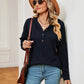 Full Size Half-Button Dropped Shoulder Hoodie