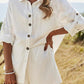 H.H.J. Texture Button Up Shirt and Shorts Set