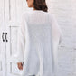 Open Front Dropped Shoulder Longline Cardigan