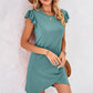 Full Size Flutter Sleeve Tulip Hem Dress