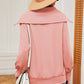 Half Zip Lantern Sleeve Sweatshirt