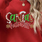 CHRISTMAS THEMED Letter Graphic Round Neck Long Sleeve Sweatshirt