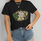 Lucky Clover Round Neck Short Sleeve T-Shirt