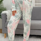 Tie-Dye Round Neck Top and Drawstring Pants Lounge Set