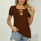 Full Size Twisted V-Neck T-Shirt