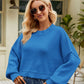 Chic Babe' Round Neck Dropped Shoulder Sweater 🦋