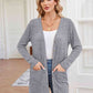 Ribbed Button Up Cardigan with Pockets