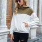 Pocketed Color Block Quarter Zip Hoodie