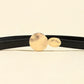 Black, Caramel, or Ivory One Size PU Leather Belt