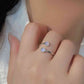 High Quality Natural Moonstone 925 Sterling Silver Toi Et Moi Ring
