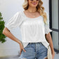 Full Size Short Flounce Sleeve Top