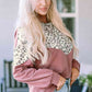 Leopard Round Neck Long Sleeve T-Shirt