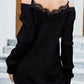 ZELDAlea Openwork V-Neck Long Sleeve Sweater
