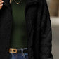Full Size Fuzzy Pocketed Zip Up Jacket
