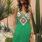 Openwork Sleeveless Embroidery Dress