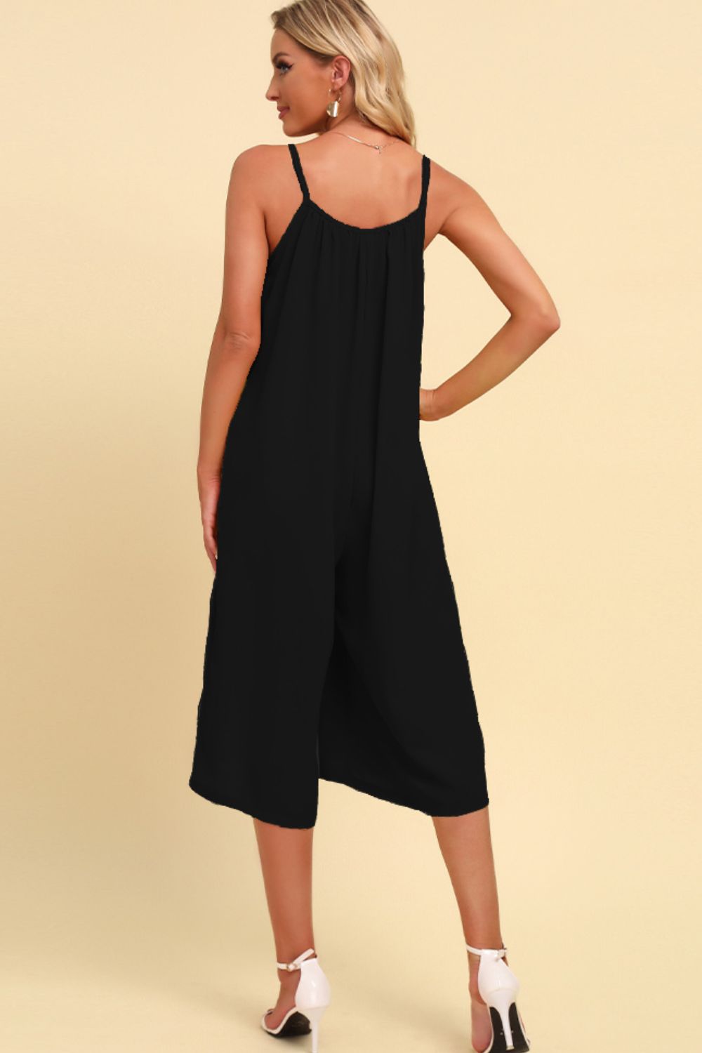 Full Size Spaghetti Strap Scoop Neck Jumpsuit