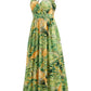 Printed Surplice Spaghetti Strap Dress