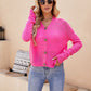 Raglan Sleeve Button Front Cardigan