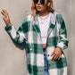 Outer Adventure Plaid Dropped Shoulder Hooded Jacket