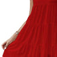 Ruffled Round Neck Cap Sleeve Mini Dress