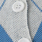 Women's Argyle Round Neck Ribbed Trim Cardigan