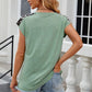 Leopard Round Neck Cap Sleeve T-Shirt