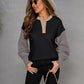 Round Neck Buttoned Knit Top