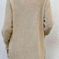 Open Front Rib-Knit Cardigan with Pockets