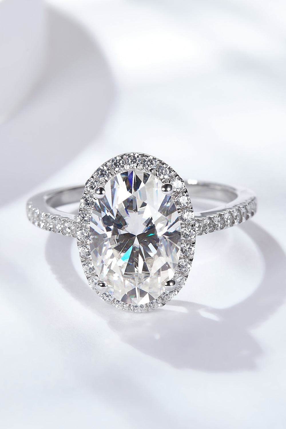 Women's 4.5 Carat Moissanite Halo Ring