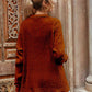 Ribbed Open Front Long Sleeve Cardigan with Pockets