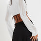 Openwork Tied Dropped Shoulder Cardigan