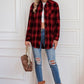 Plaid Button Up Dropped Shoulder Outerwear